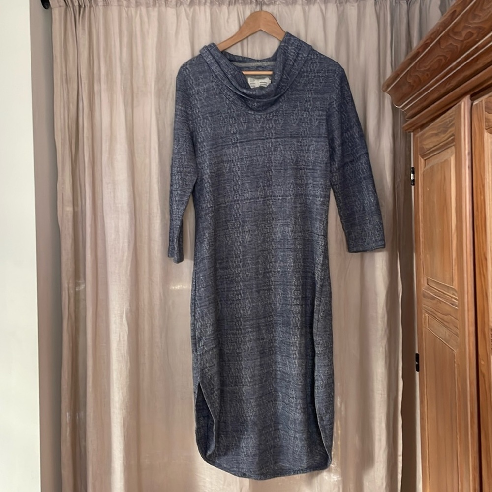 Anthropologie Cowl Neck Midi Dress